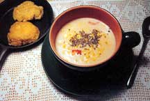 Old world corn chowder. Photo by Linda Gabris